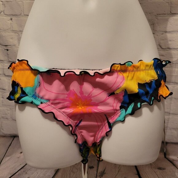 Sundazed Mermaid Floral-Print Ruffled-Edge Bikini Bottoms - Picture 1 of 3
